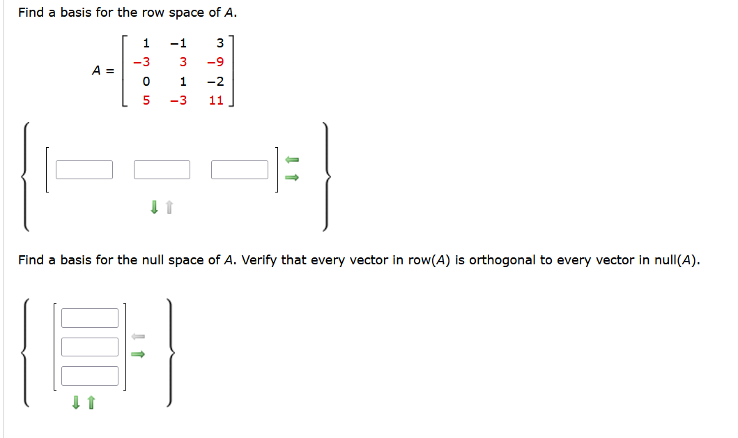 Solved Find a basis for the row space of A. Find a basis for | Chegg.com