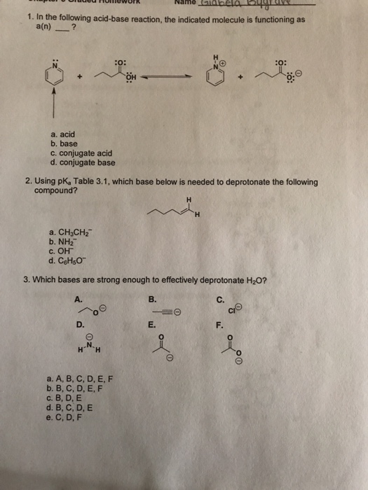 solved-1-in-the-following-acid-base-reaction-the-indicated-chegg