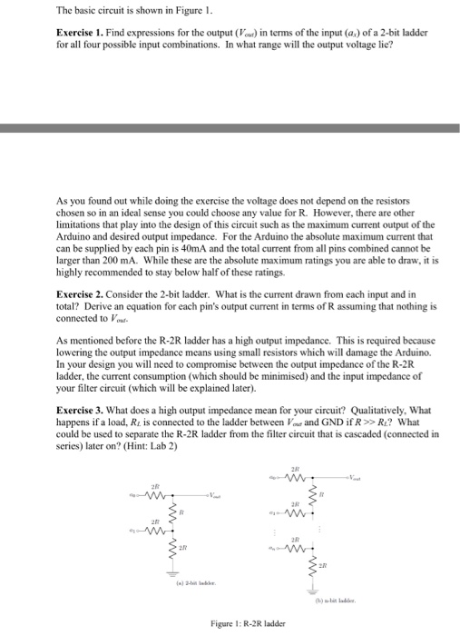 Solved The basic circuit is shown in Figure 1 Exercise 1. | Chegg.com