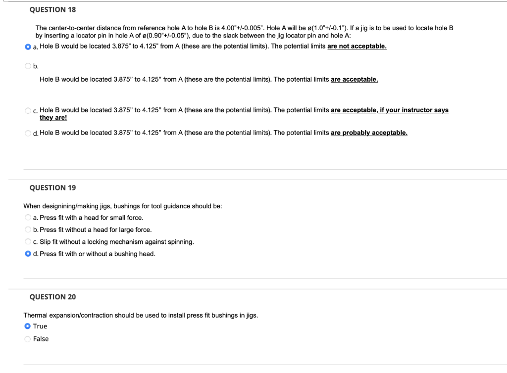 Solved The centertocenter distance from reference hole A