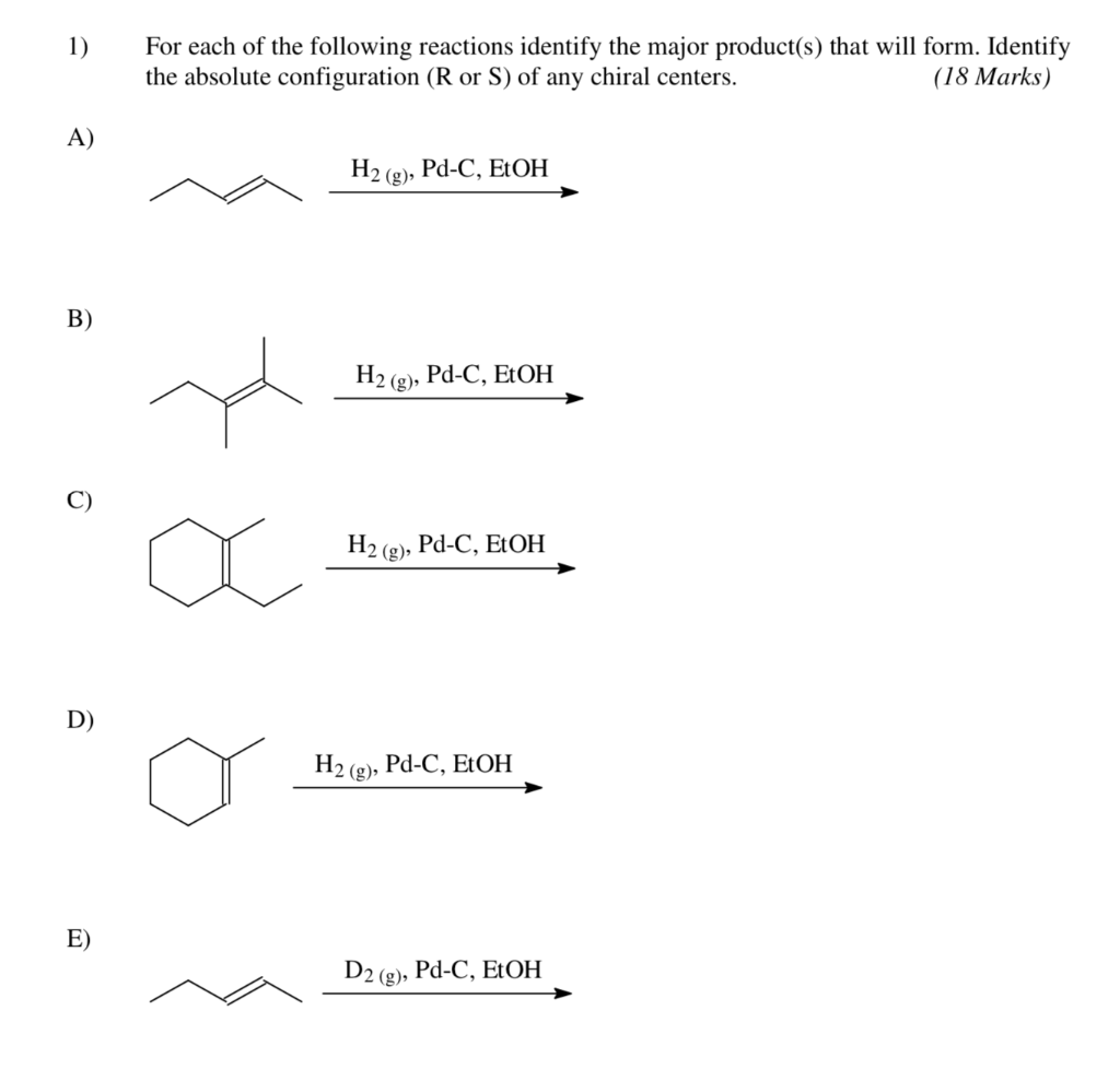 Solved For Each Of The Following Reactions Identify The | Chegg.com