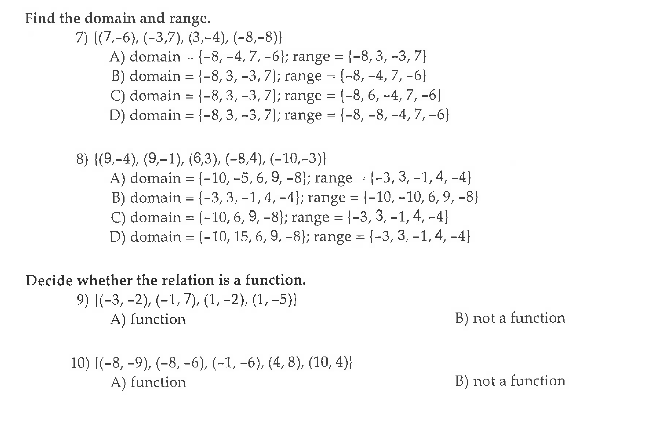 Solved Find The Domain And Range 7 7 6 3 7 3 Chegg Com