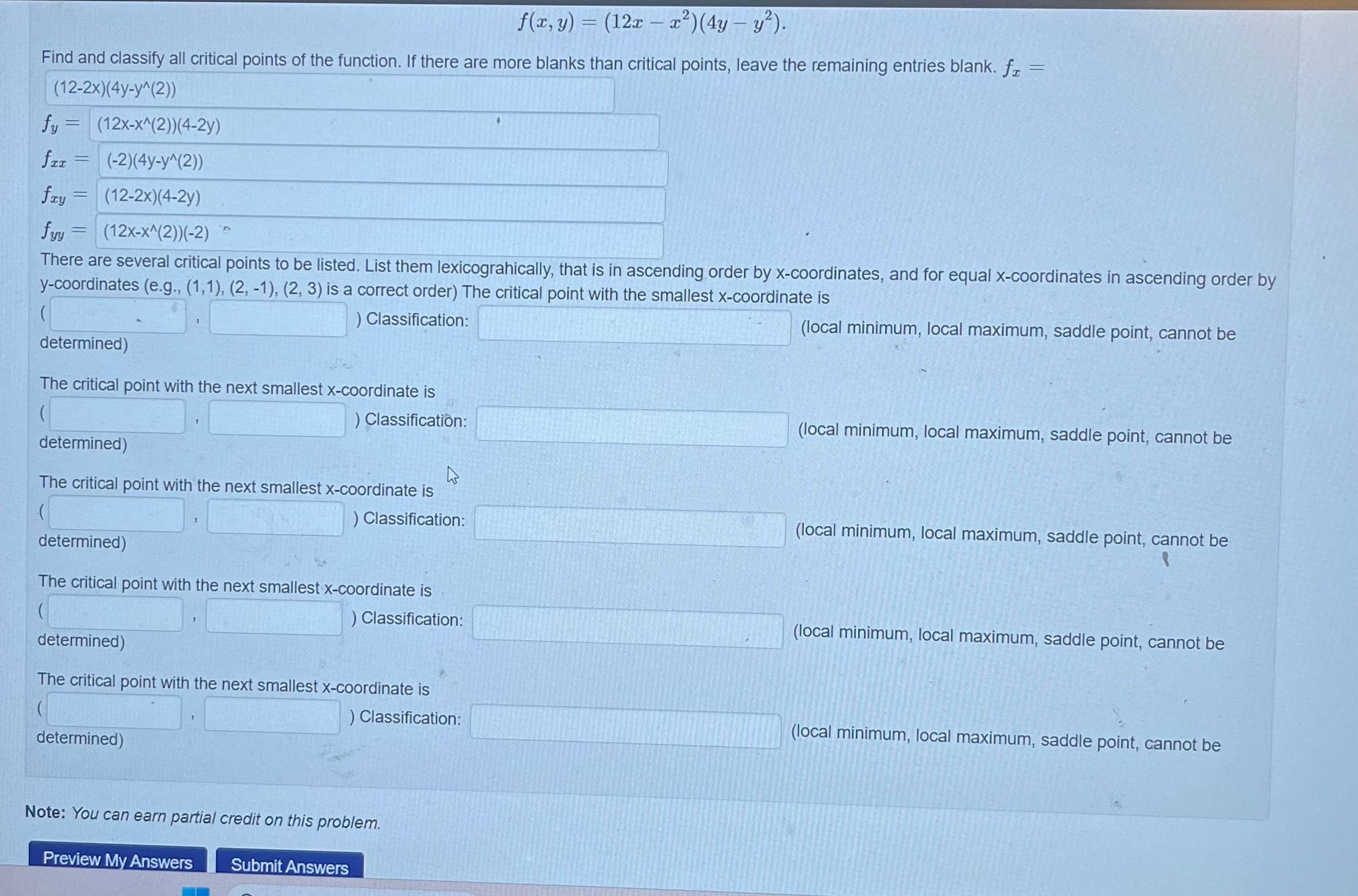 solved-f-x-y-12x-x2-4y-y2-find-and-classify-all-critical-chegg