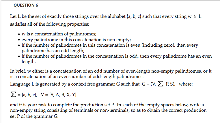 Solved Question 6 Let L Be The Set Of Exactly Those Strin Chegg Com