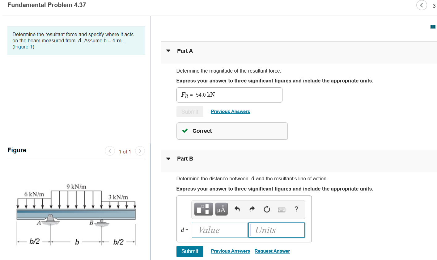 Solved Fundamental Problem 4.37 3 Determine the resultant | Chegg.com