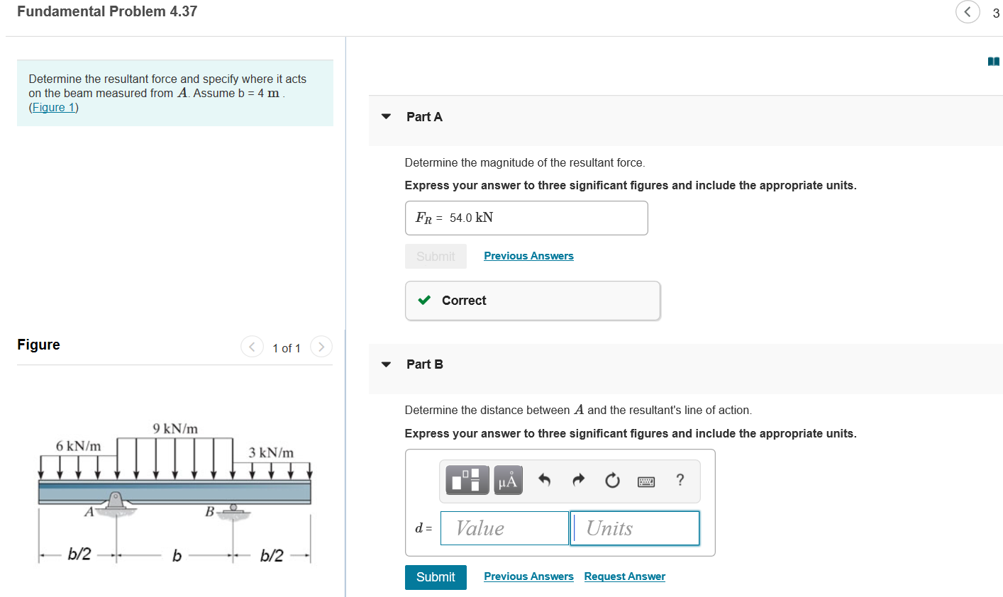 Solved Fundamental Problem 4.37 3 Determine The Resultant | Chegg.com