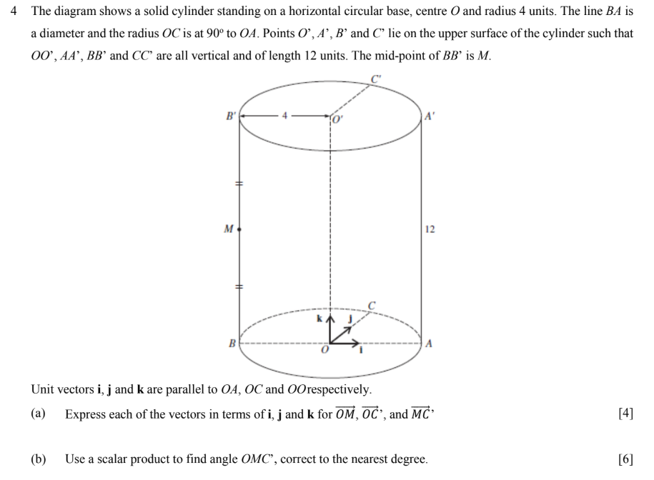 Solved 4 The diagram shows a solid cylinder standing on a | Chegg.com