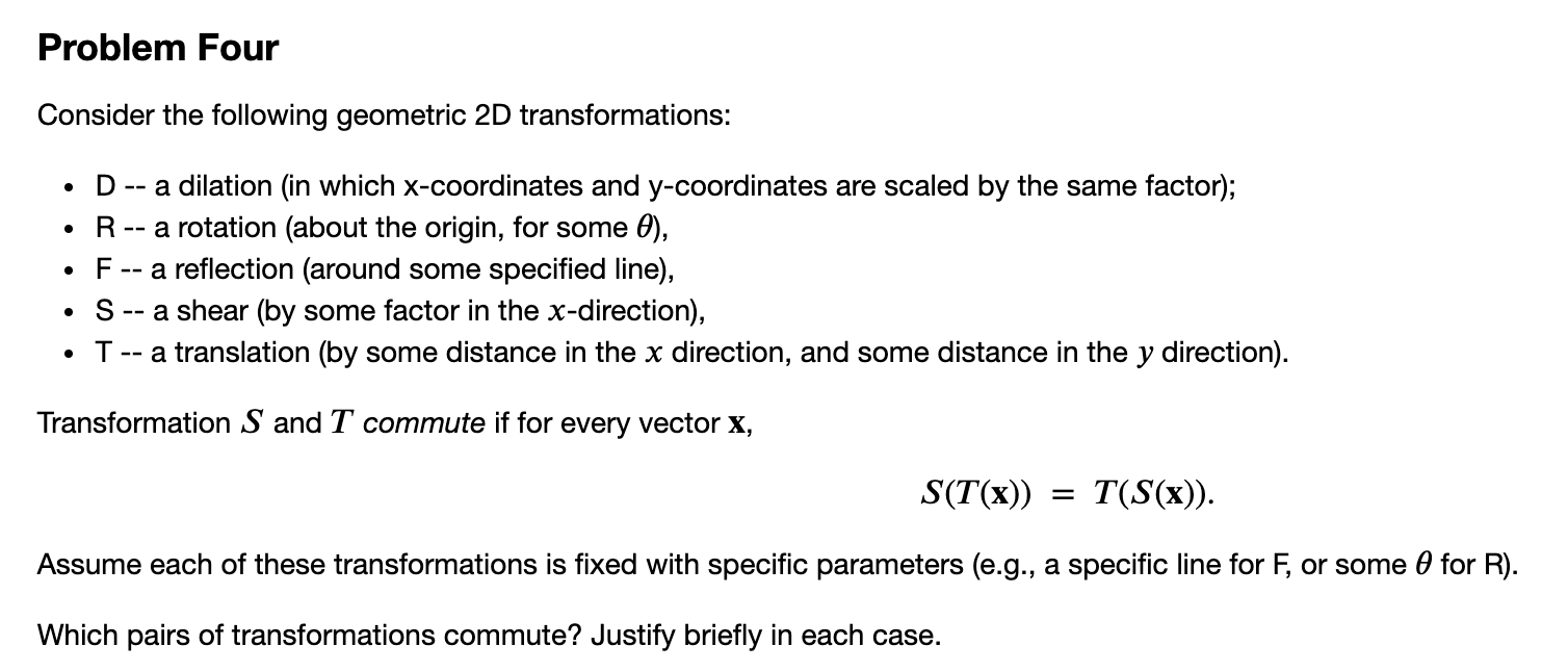 Solved Problem Four Consider the following geometric 2D | Chegg.com