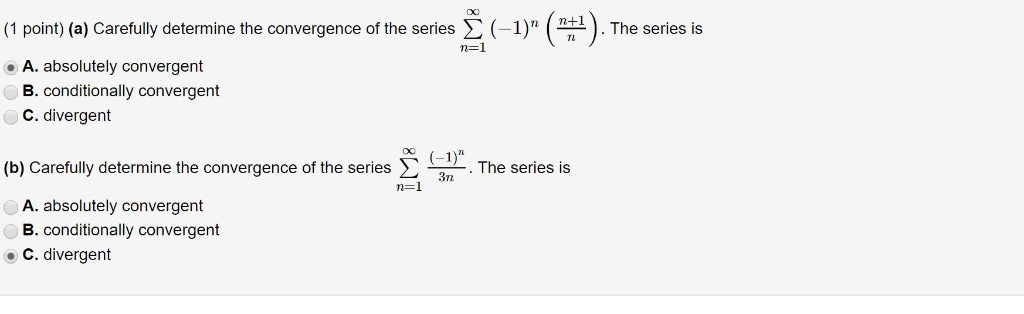 Solved: Carefully Determine The Convergence Of The Series ... | Chegg.com