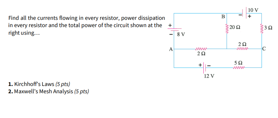 Solved Find all the currents flowing in every resistor, | Chegg.com