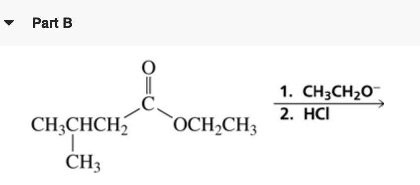 Solved Part A 0 || C. CH3CH2CH2 ОСН, 1. CH30 2. HCI Part B | Chegg.com