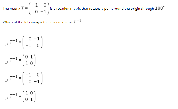 Solved The matrix T --63-8). -1 0-1 is a rotation matrix | Chegg.com