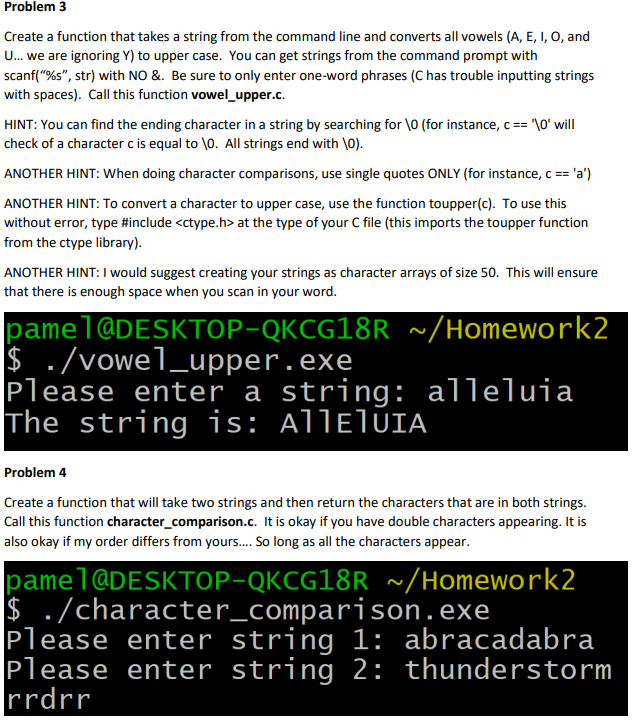 Solved Problem 3 Create a function that takes a string from 