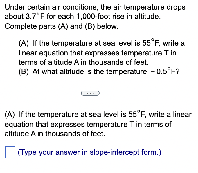 Solved Under certain air conditions, the air temperature