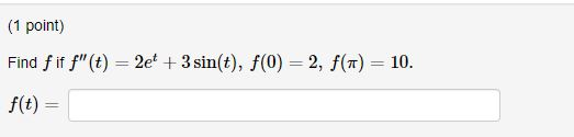 Fif Math Solved (1 point) Find fif f