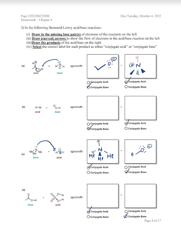 Solved 8) For each reaction below, (i) Label each reactant | Chegg.com