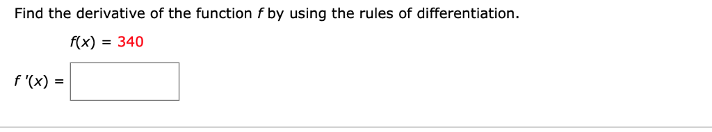 Solved Find the derivative of the function f by using the | Chegg.com