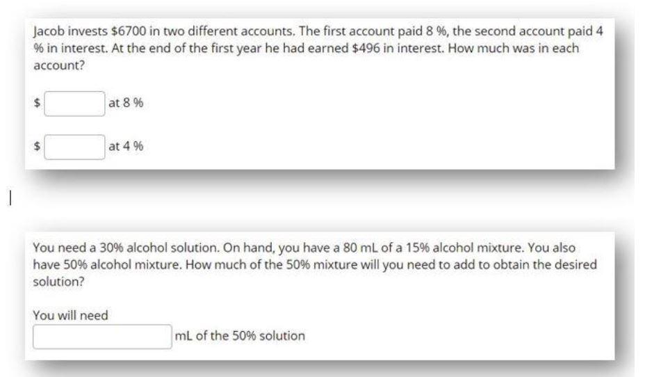 Solved Jacob invests $6700 in two different accounts. The | Chegg.com