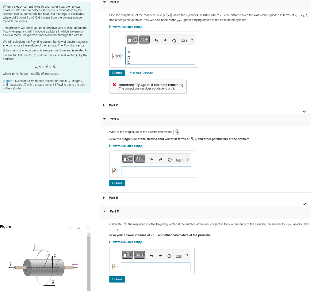 Solved When A Steacy Current Flows Through Resistor, The 