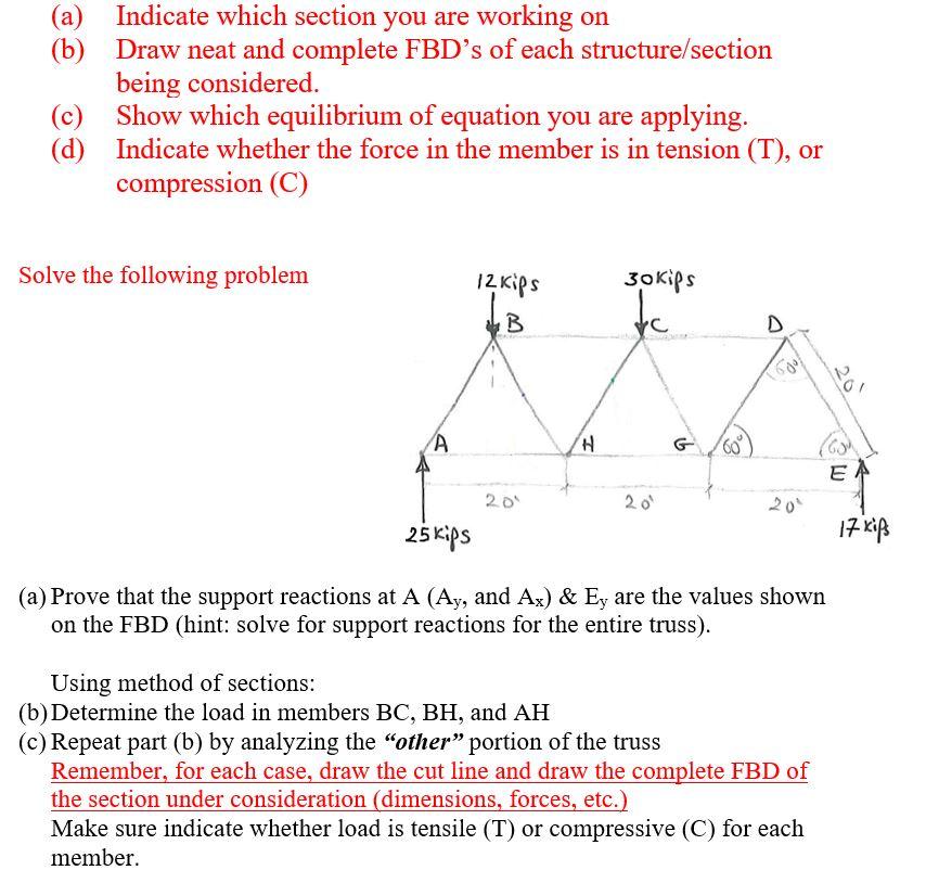 Solved (a) Indicate Which Section You Are Working On (b) | Chegg.com