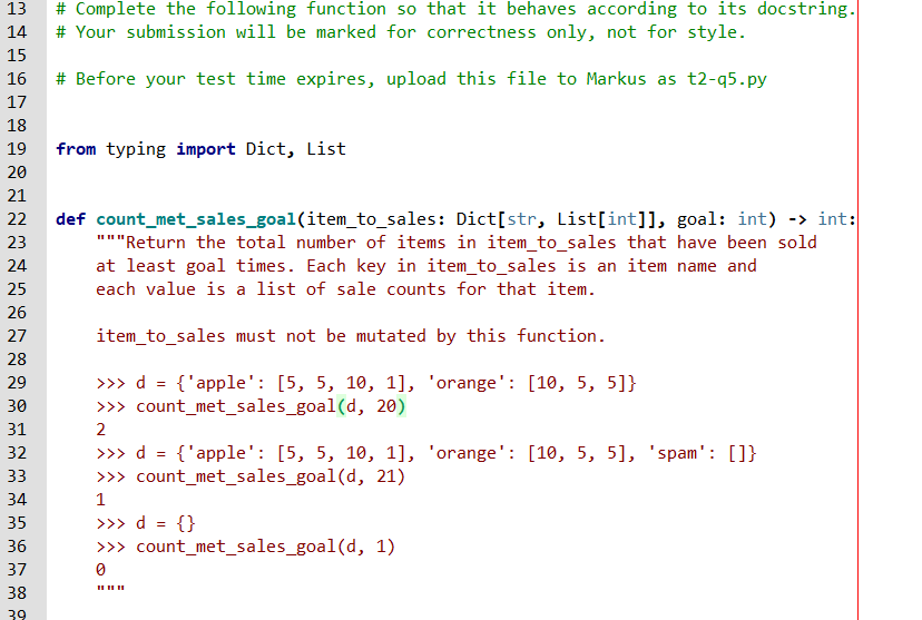 Solved # Complete the following function so that it behaves | Chegg.com