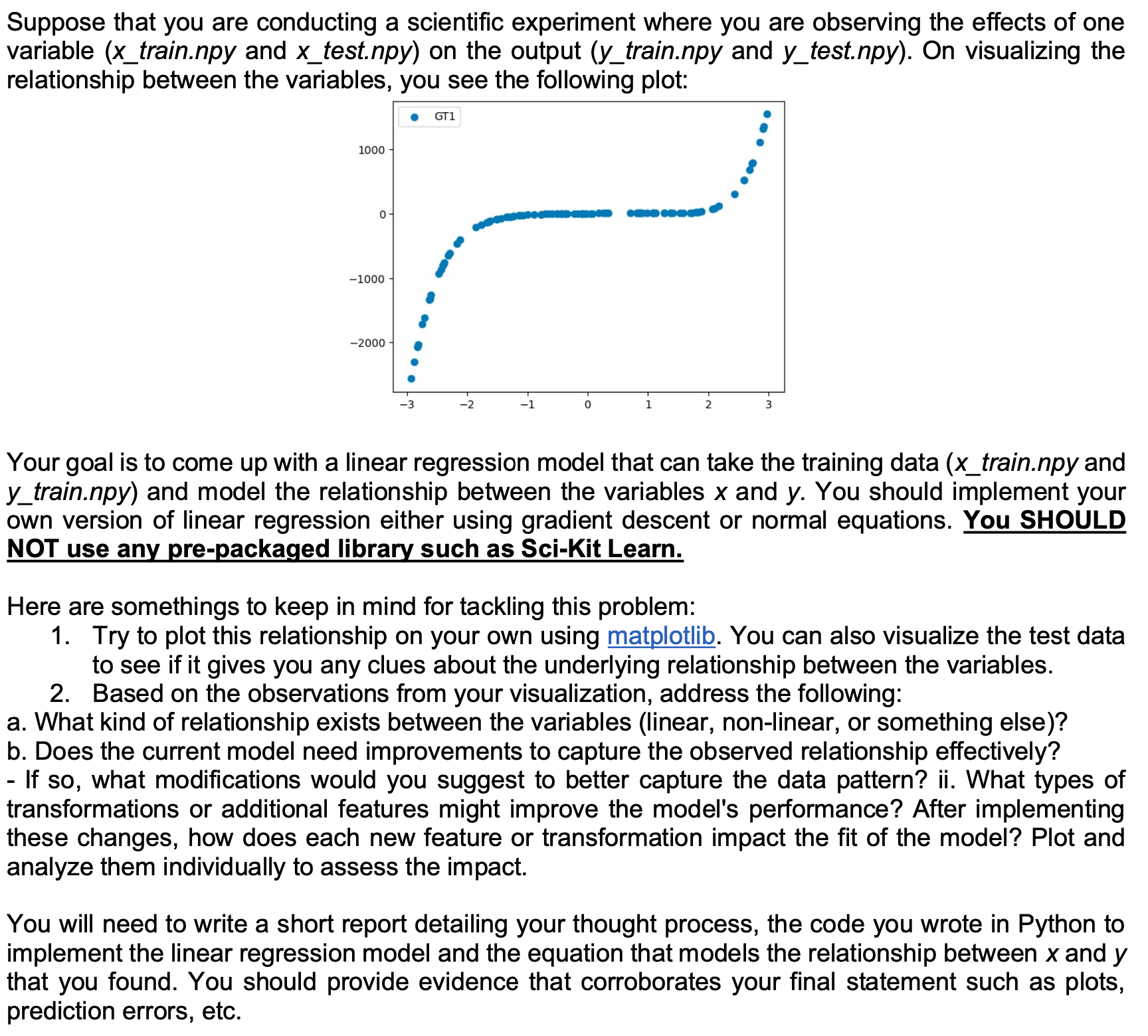 Solved Your goal is to come up with a linear regression | Chegg.com