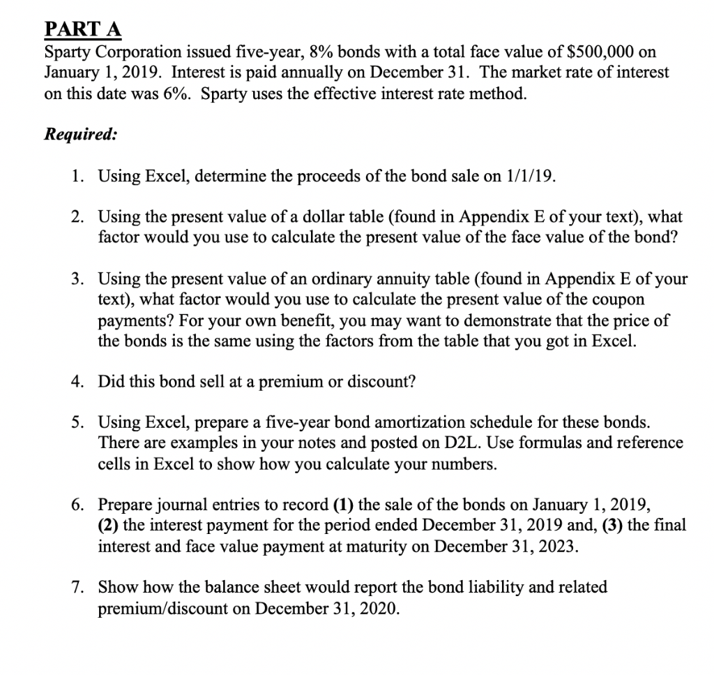Solved Using Excel, determine the proceeds of the bond sale | Chegg.com