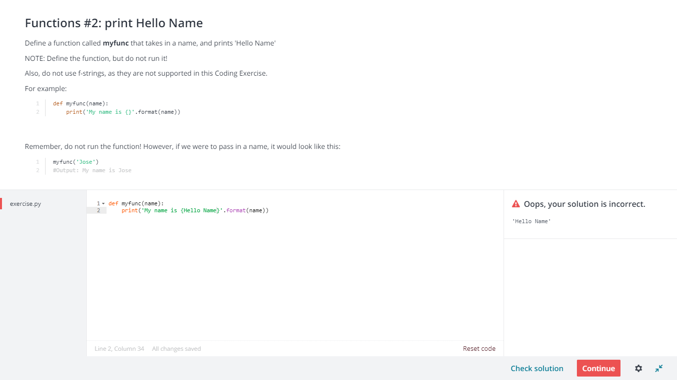 (Solved) : Functions 2 Print Hello Name Define Function Called Myfunc ...
