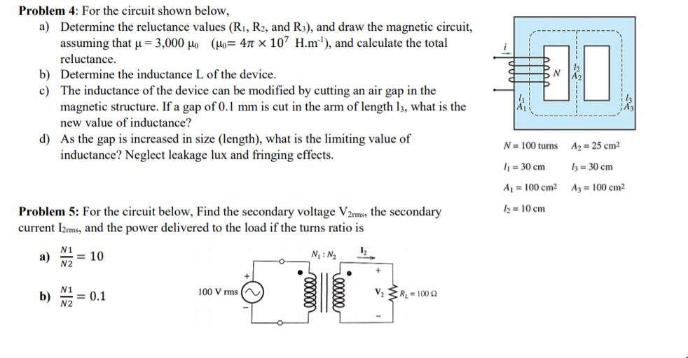 Solved Problem 4: For the circuit shown below, a) Determine | Chegg.com