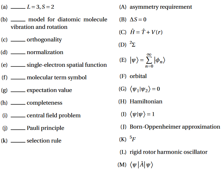 Solved (a) — L=3, S=2 (A) Asymmetry Requirement (b) (B) AS=0 | Chegg.com