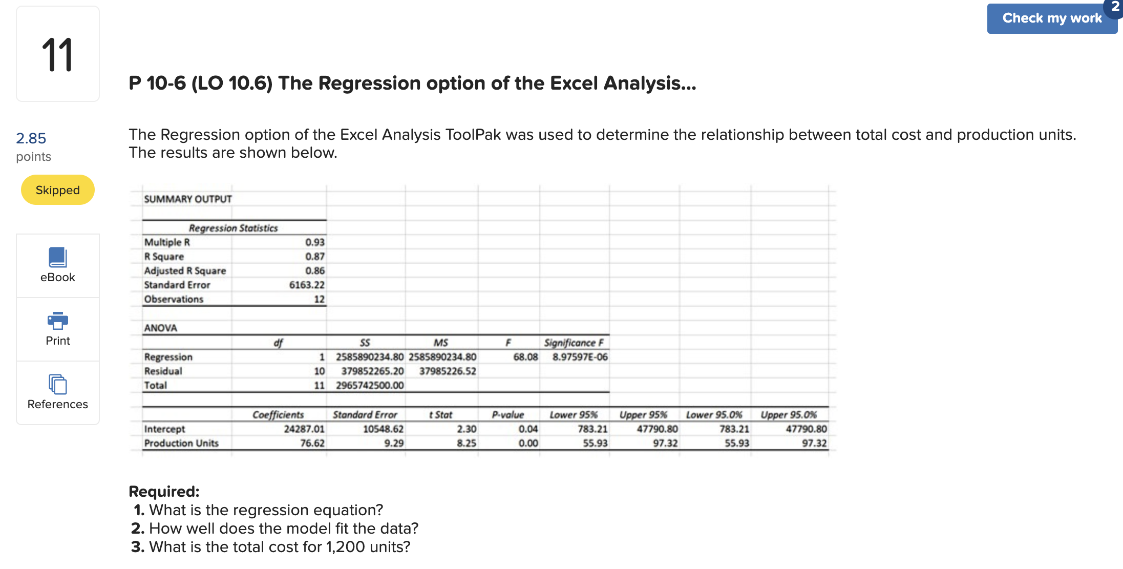 Solved Required 1 What Is The Regression Equation 2 Chegg Com   PhpAMiZSU