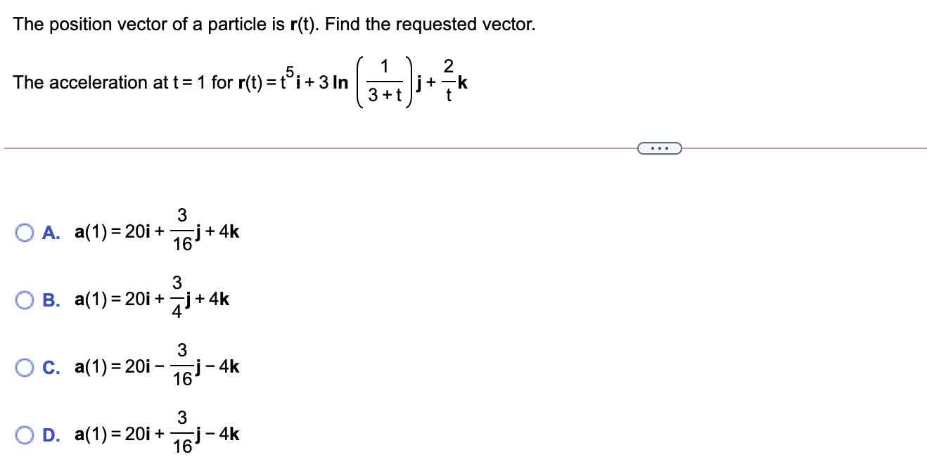 Solved The position vector of a particle is r(t). Find the | Chegg.com