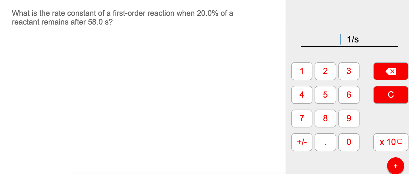 Solved What is the rate constant of a first-order reaction | Chegg.com