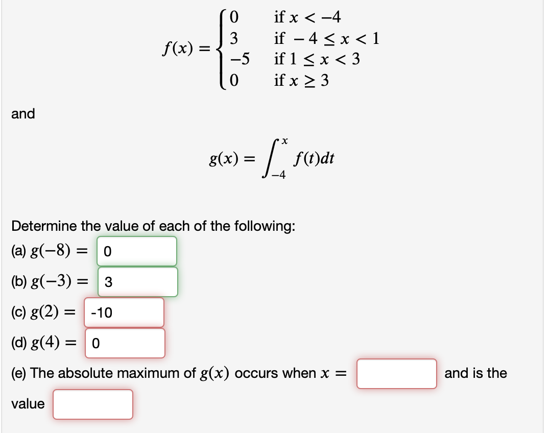 Let 𝑓 𝑥 03 50 If 𝑥 Lt 4 If 4 𝑥 Lt 1 If Chegg Com