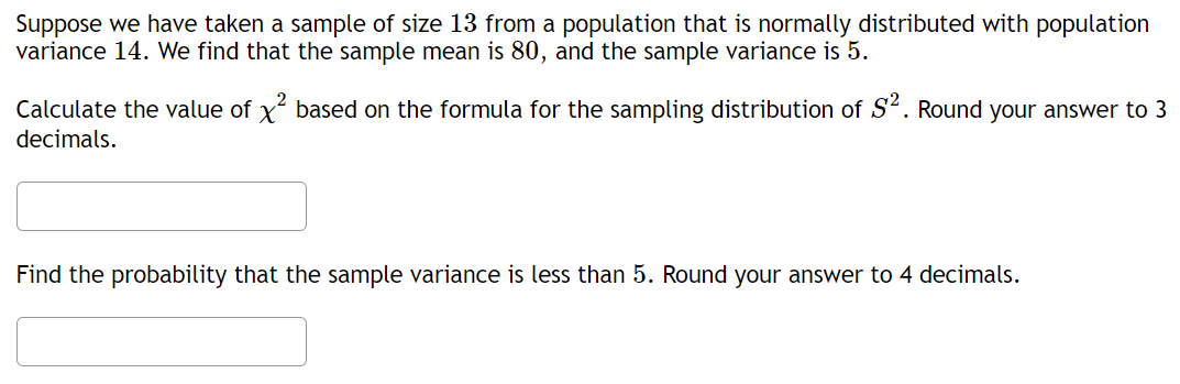 Solved Suppose we have taken a sample of size 13 from | Chegg.com