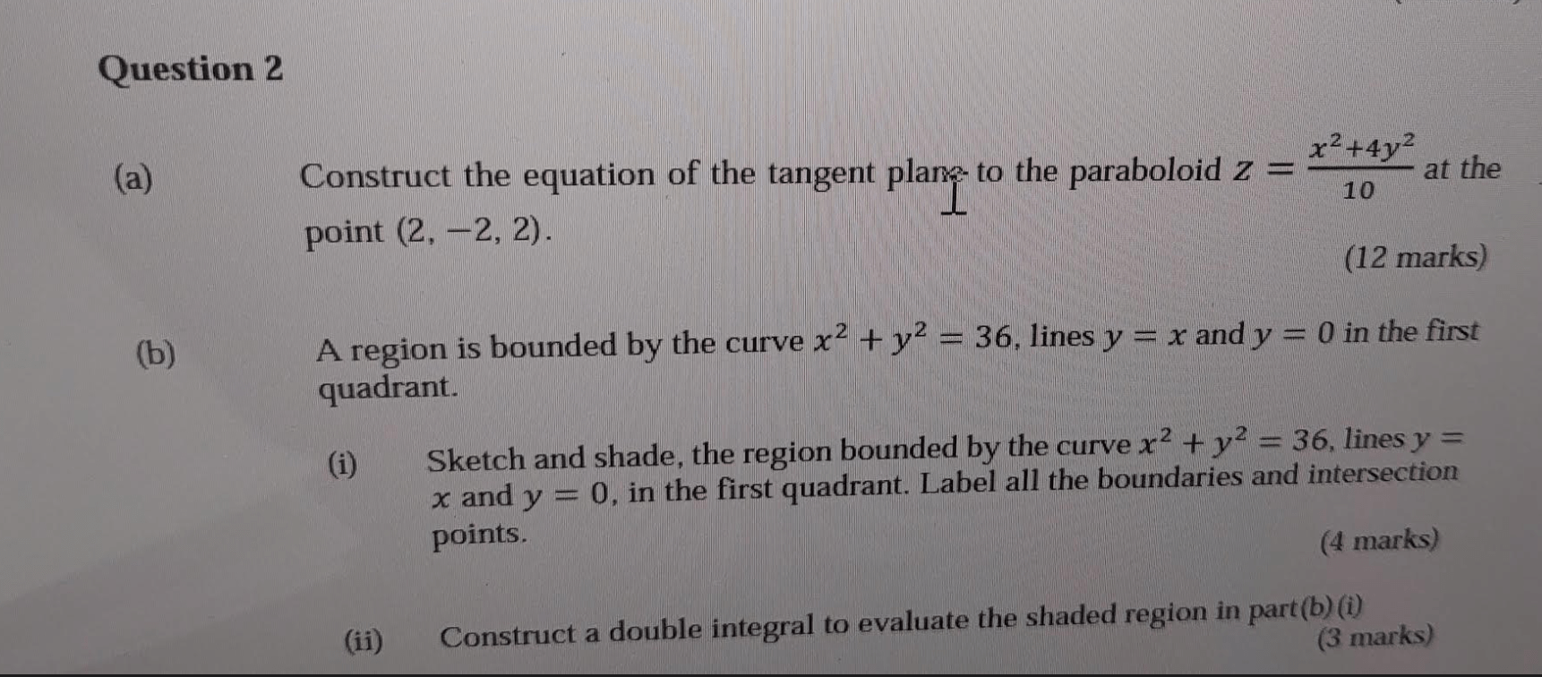 Solved Construct the equation of the tangent plare- to the | Chegg.com