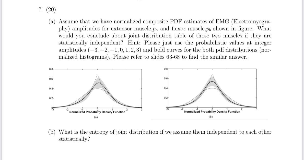 Solved 7. (20) (a) Assume that we have normalized composite | Chegg.com
