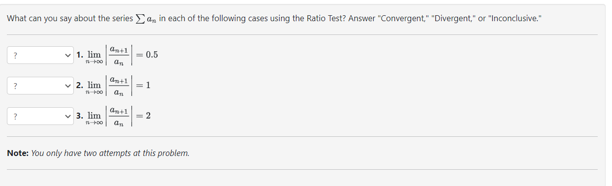 Solved What can you say about the series ∑an in each of the | Chegg.com