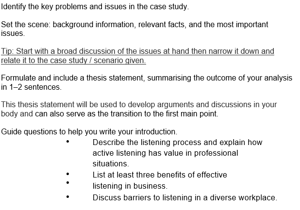 key problems in case study example