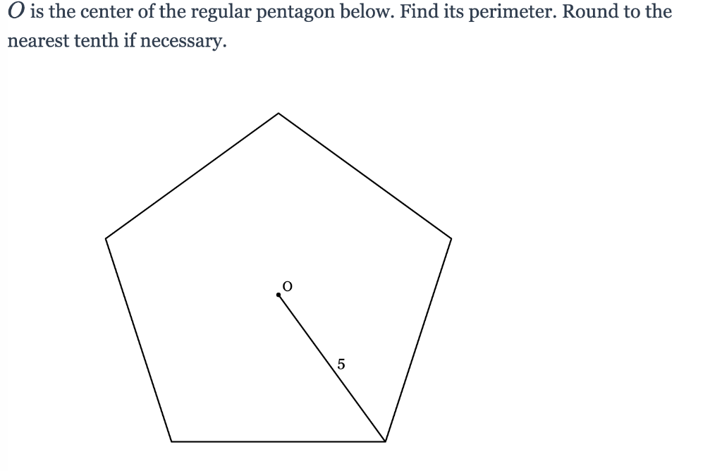 Question Video: Finding the Area of a Regular Pentagon given Its Perimeter