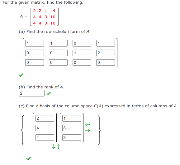 find matrix a if 2 1 1 0 3 4