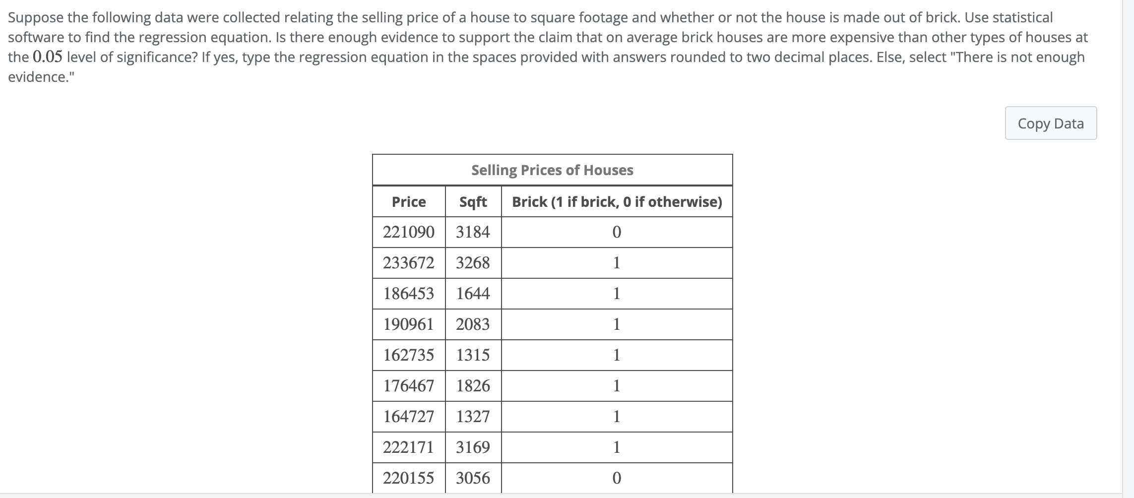 solved-suppose-the-following-data-were-collected-relating-chegg