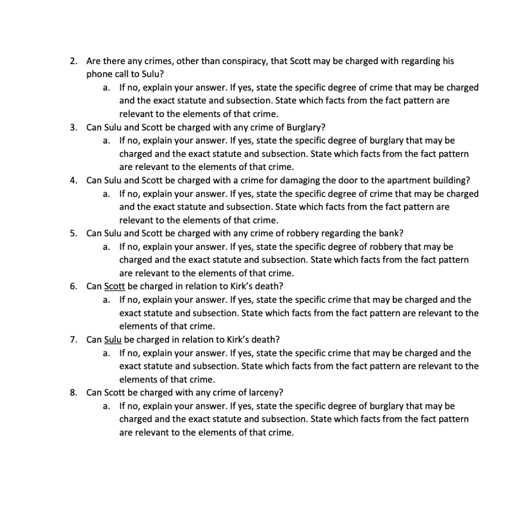 FACT PATTERN SHEET INSTRUCTIONS 1. Your answers are | Chegg.com