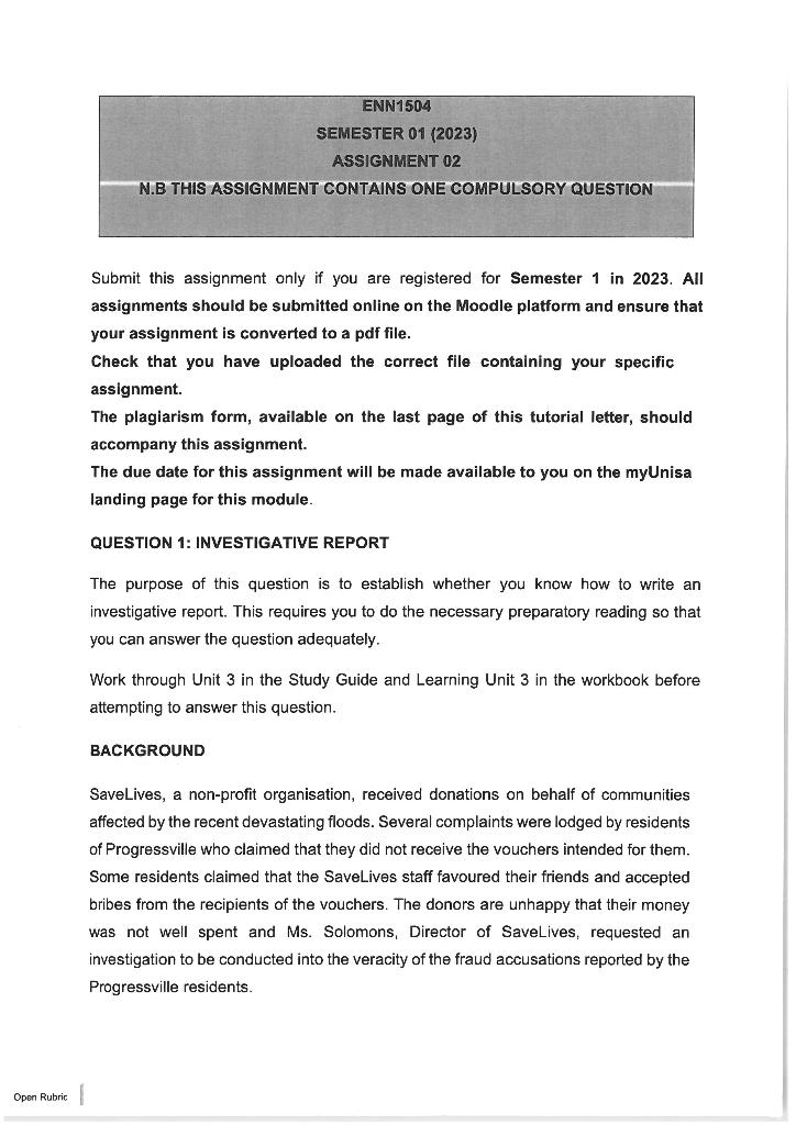 Submit this assignment only if you are registered for | Chegg.com