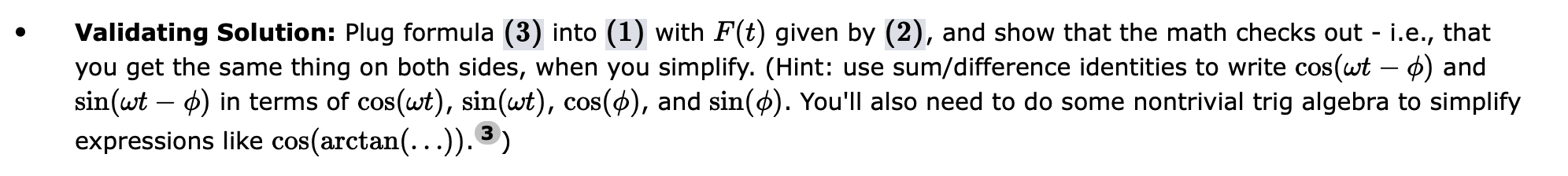 Plug In Method In Math Example Problems Solved Validating Solution: Plug formula (3) into (1) with | Chegg.com