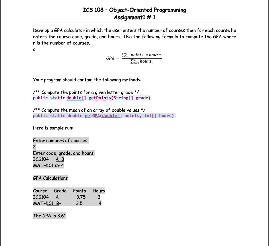 Solved In Java String[] Letters = {"A+", "A", "B+", "B", | Chegg.com