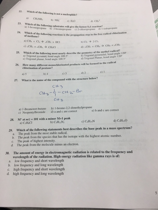 Solved Which of the following is not a nucleophile? | Chegg.com