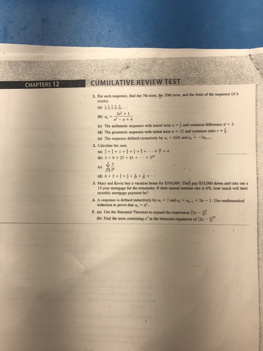 Solved I need to show work for all these problems please | Chegg.com