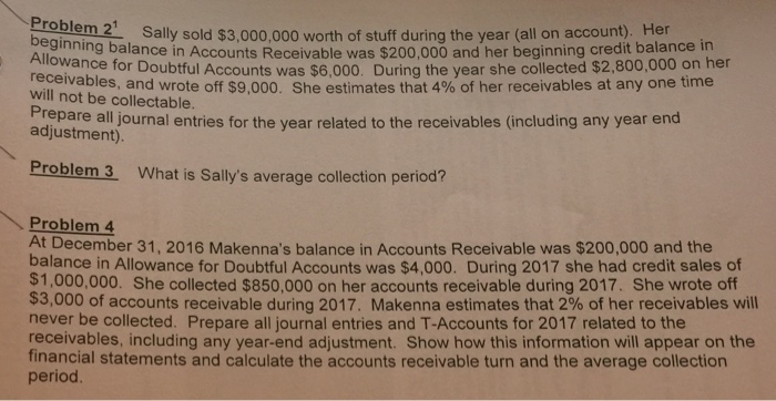 Solved Problem 2 begi Sally sold $3,000,000 worth of stuff | Chegg.com