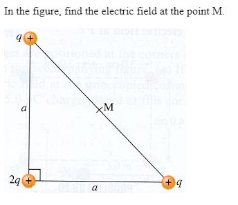Solved In the figure, find the electric field at the point M | Chegg.com